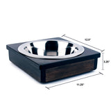 Elevated Single Bowl for dogs cats, one stainless-steel bowl, one size, Universal