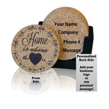 "Home Is Where The Heart Is" Premium Home Coaster Set with personalization options!
