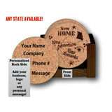 "New Home. New Adventure. New Memories." Premium Home Coaster Set with personalization options!