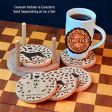 "I love my Bull Terrier" premium coaster set. Add a rustic or urban design Coaster Holder.