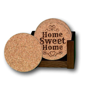 "Home Sweet Home" Premium Home Coaster Set with personalization options!