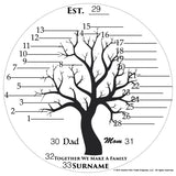 Family Tree Premium Coaster Set plus Coaster Holders Customized for you! Best Gift Ever!