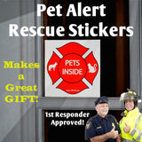 Pet Emergency Package: Reflective Stickers + "ICE" Cards & Key Fobs- In Case of Emergency