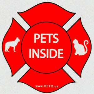 Pet Alert Rescue Stickers (2) Reflective Stickers UV & Weather Resistant- Lifetime Guarantee! Free Standard Shipping!