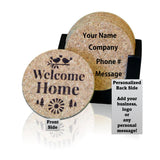 "Welcome Home" Premium Home Coaster Set with personalization options!