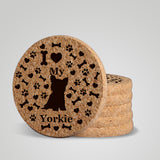 "I love my Yorkie" premium coaster set. Add a rustic or urban design Coaster Holder.